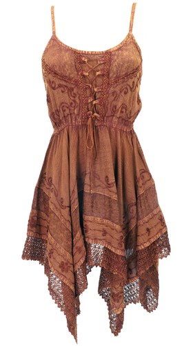 Besticktes indisches minikleid - indisches,