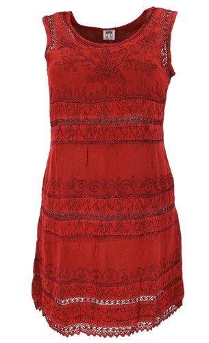 Besticktes boho sommerkleid - besticktes,