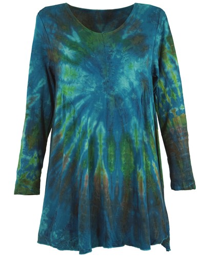 Batik minikleid langarm - langarm, boho