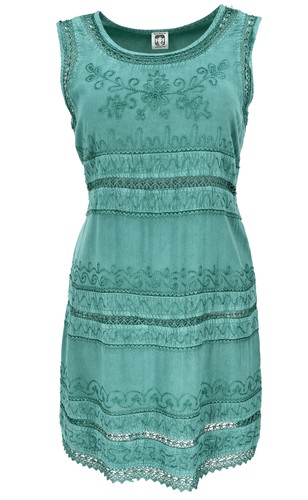 Besticktes boho sommerkleid - besticktes,