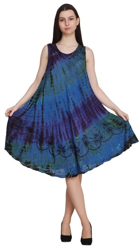 Damen batik stickerei midi - batik,