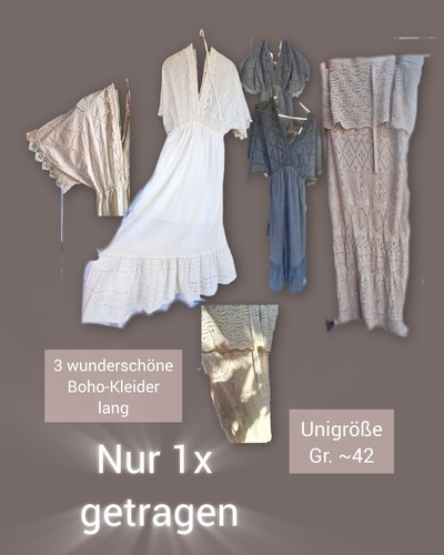 Lange boho kleider uni - boho, kleider,